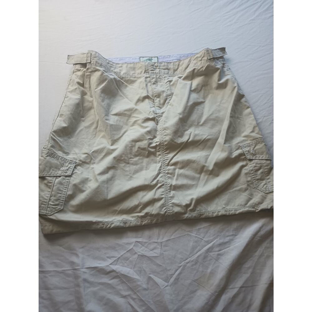 Horny Toad Cream Cargo Mini Skirt Women Size 10 Y2K adjustable sides